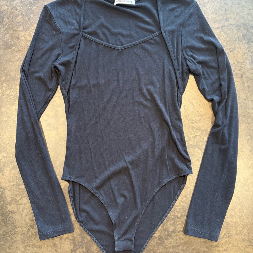 Mango Black Knit Top